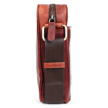 Piel Cuero Brown OilPullUp Laser Work Side Bag – Signature Series