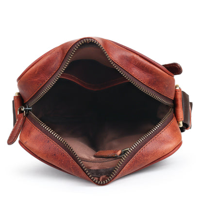 Piel Cuero Brown OilPullUp Laser Work Side Bag – Signature Series