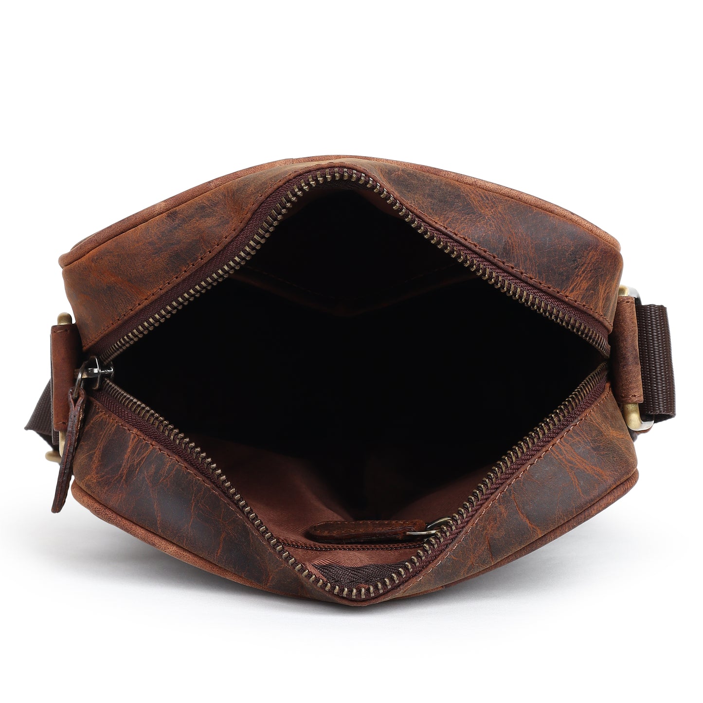 Brown Hunter Leather Laser Work(Signature Series) Side Bag