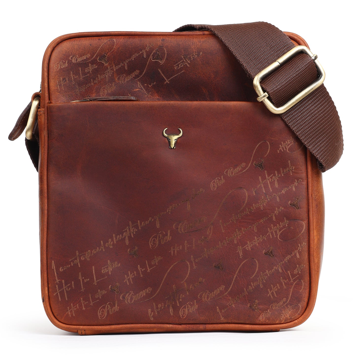 Piel Cuero Tan Oil Laser Side Bag – Oil Pull‑Up Signature Series
