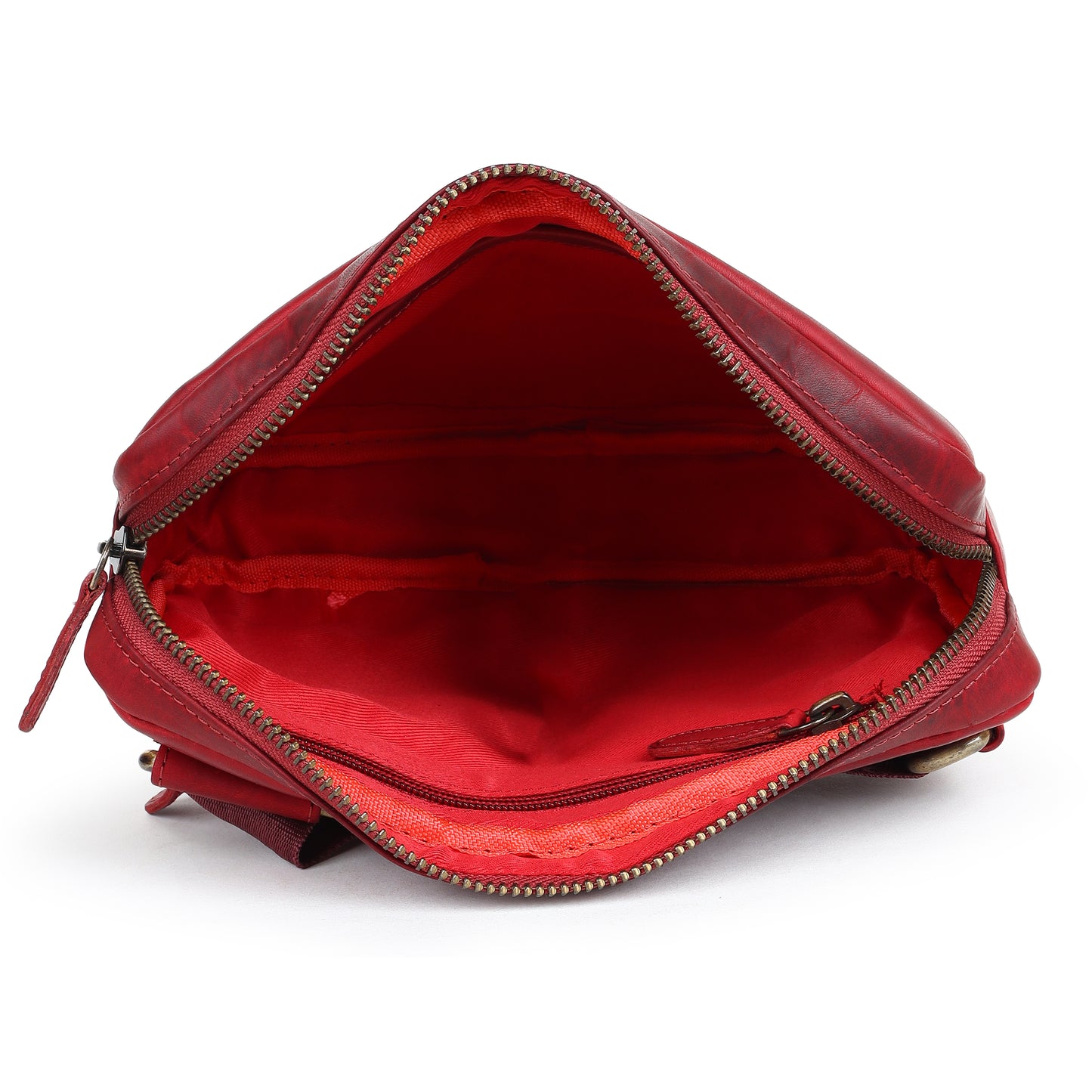 Piel Cuero Brown Mild Cross Body Bag in Oil Pull‑Up Leather