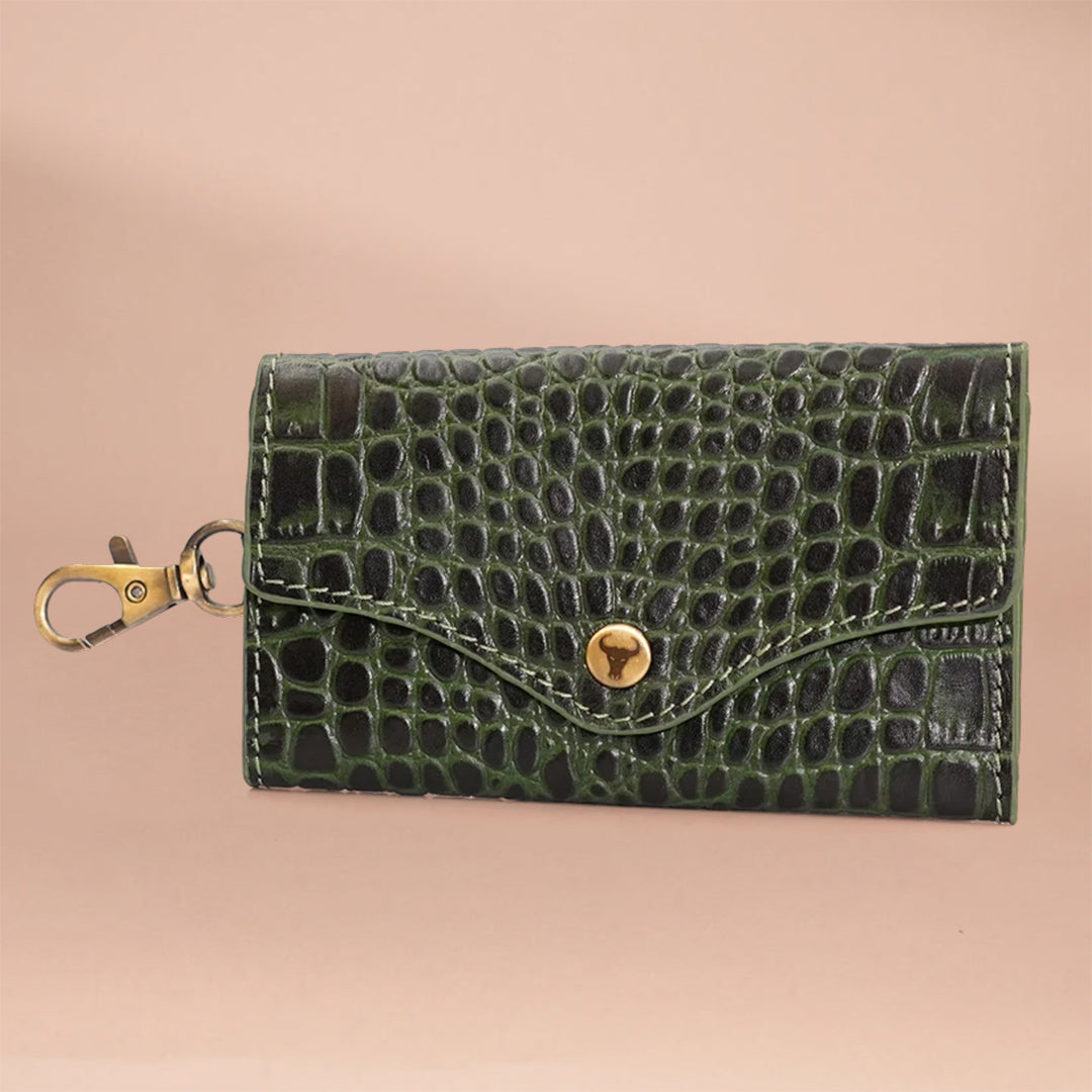 Genuine Leather Key Case | Piel Cuero - Secure Key Storage Green