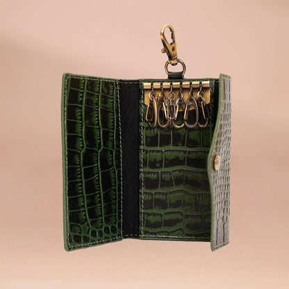 Genuine Leather Key Case | Piel Cuero - Secure Key Storage Green