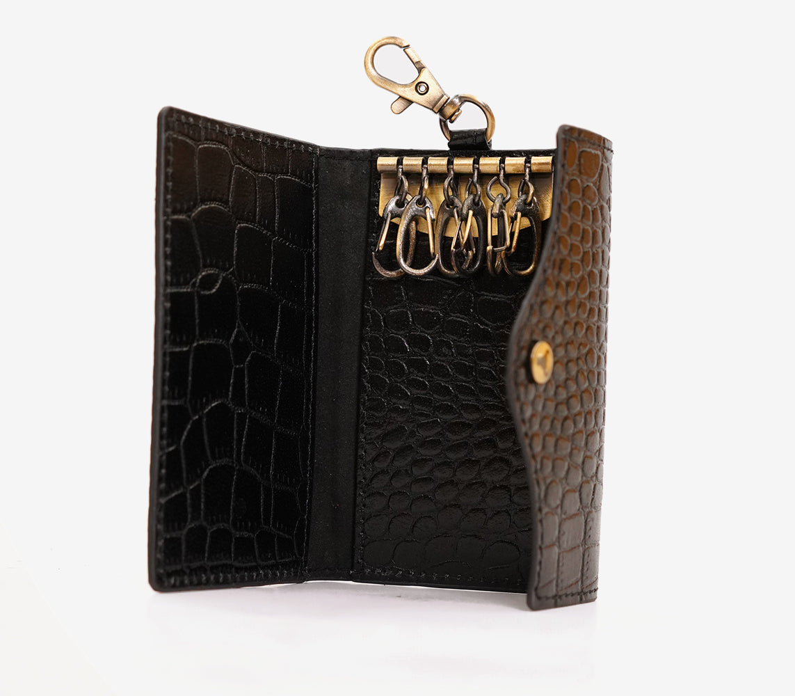 Classic leather key case in Tricity