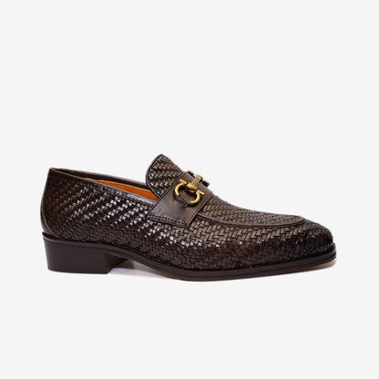 Elegant Men's Handmade Leather Loafers by Piel Cuero Brown