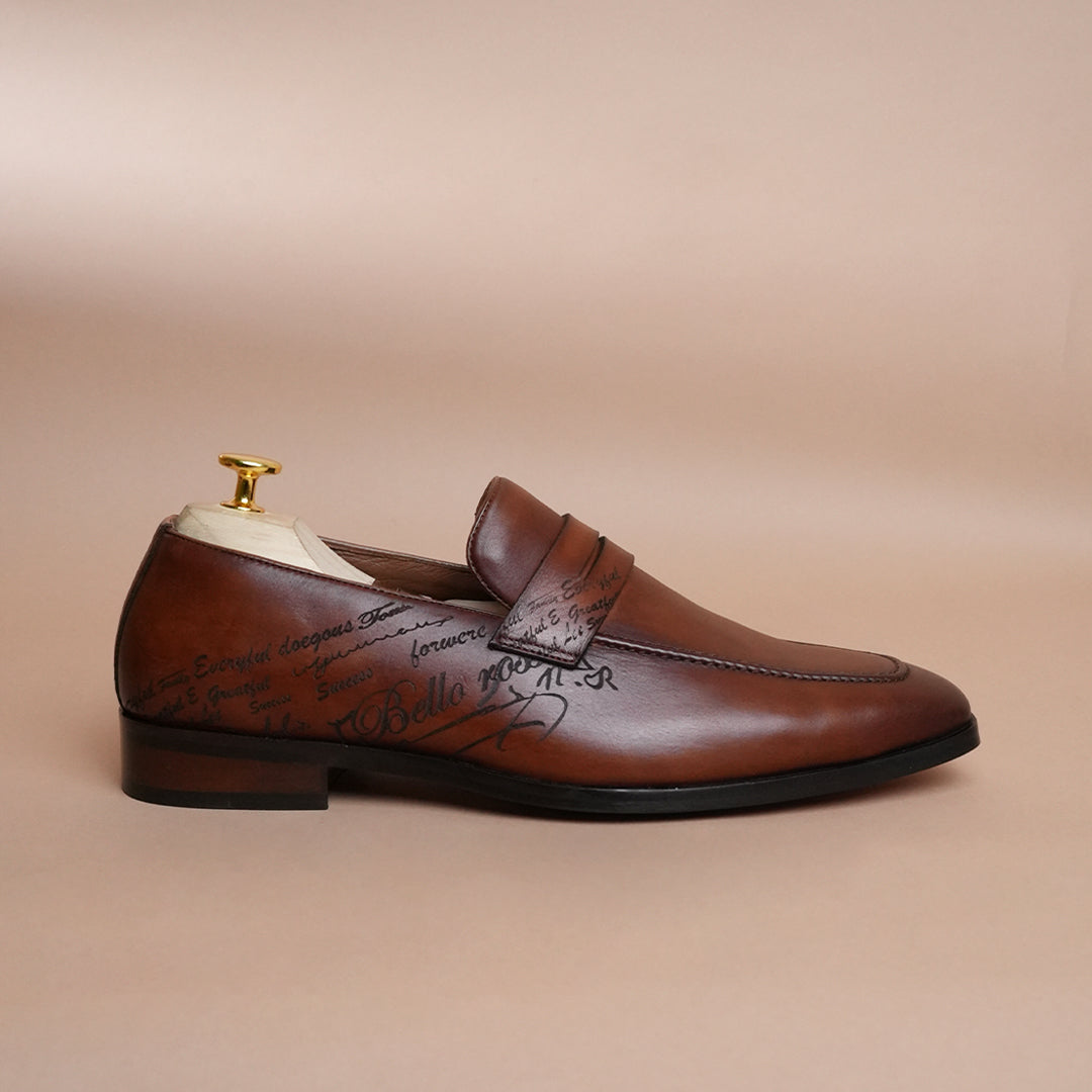 UrbanStep Brown Premium Slip-On Loafers for Men