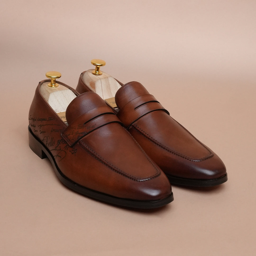 UrbanStep Brown Premium Slip-On Loafers for Men
