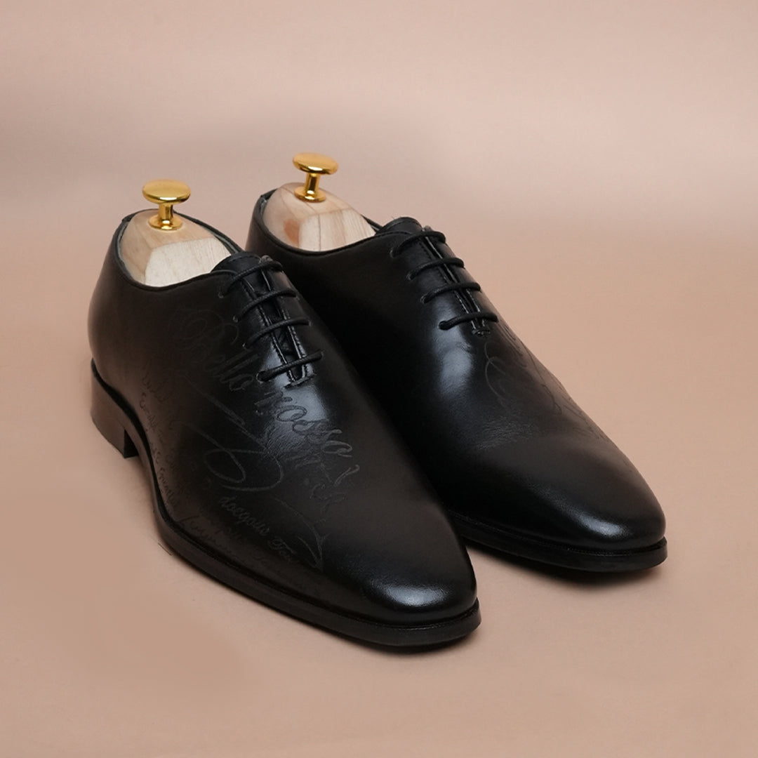 Pure Leather Premium Black Oxford Shoes