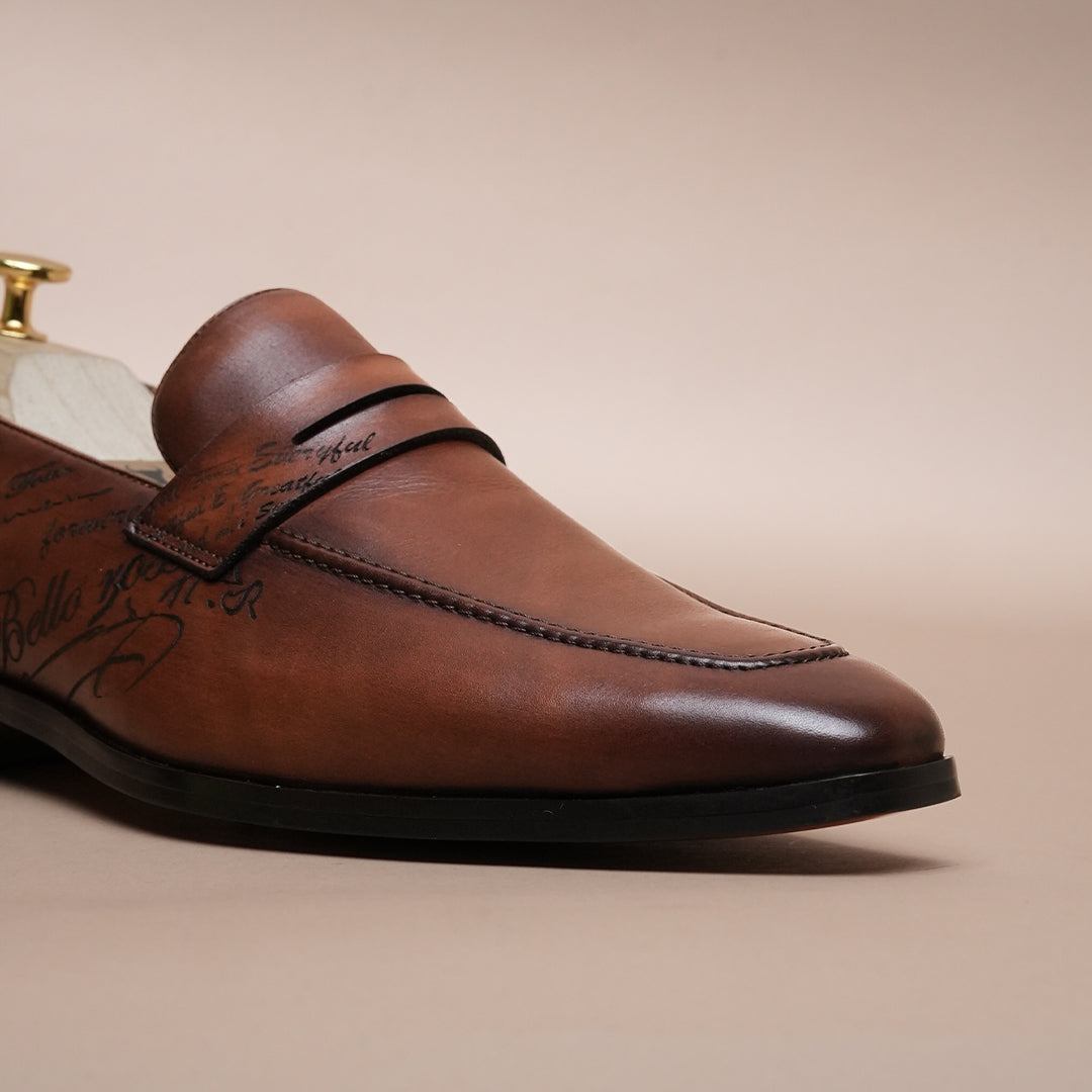 UrbanStep Brown Premium Slip-On Loafers for Men