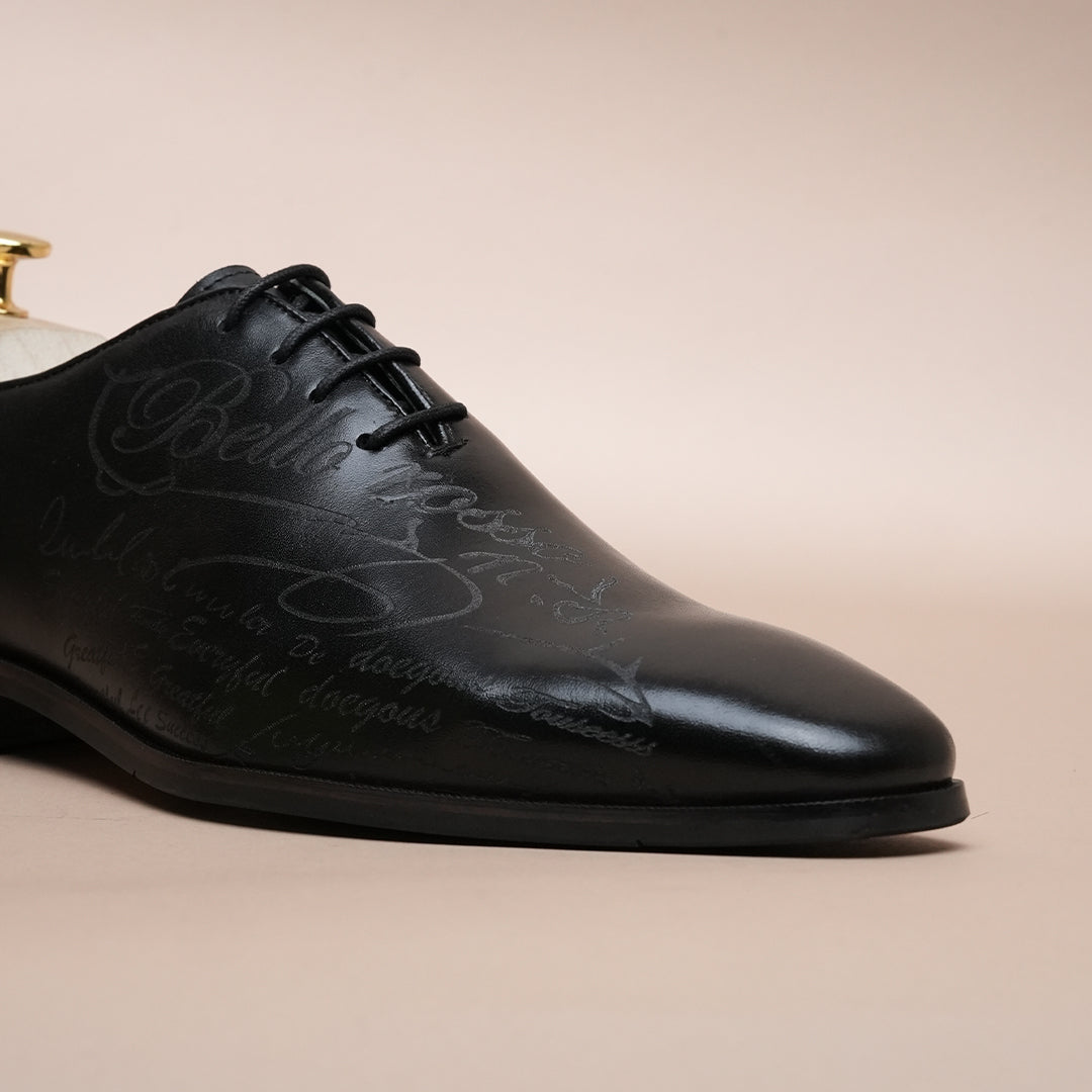 Pure Leather Premium Black Oxford Shoes
