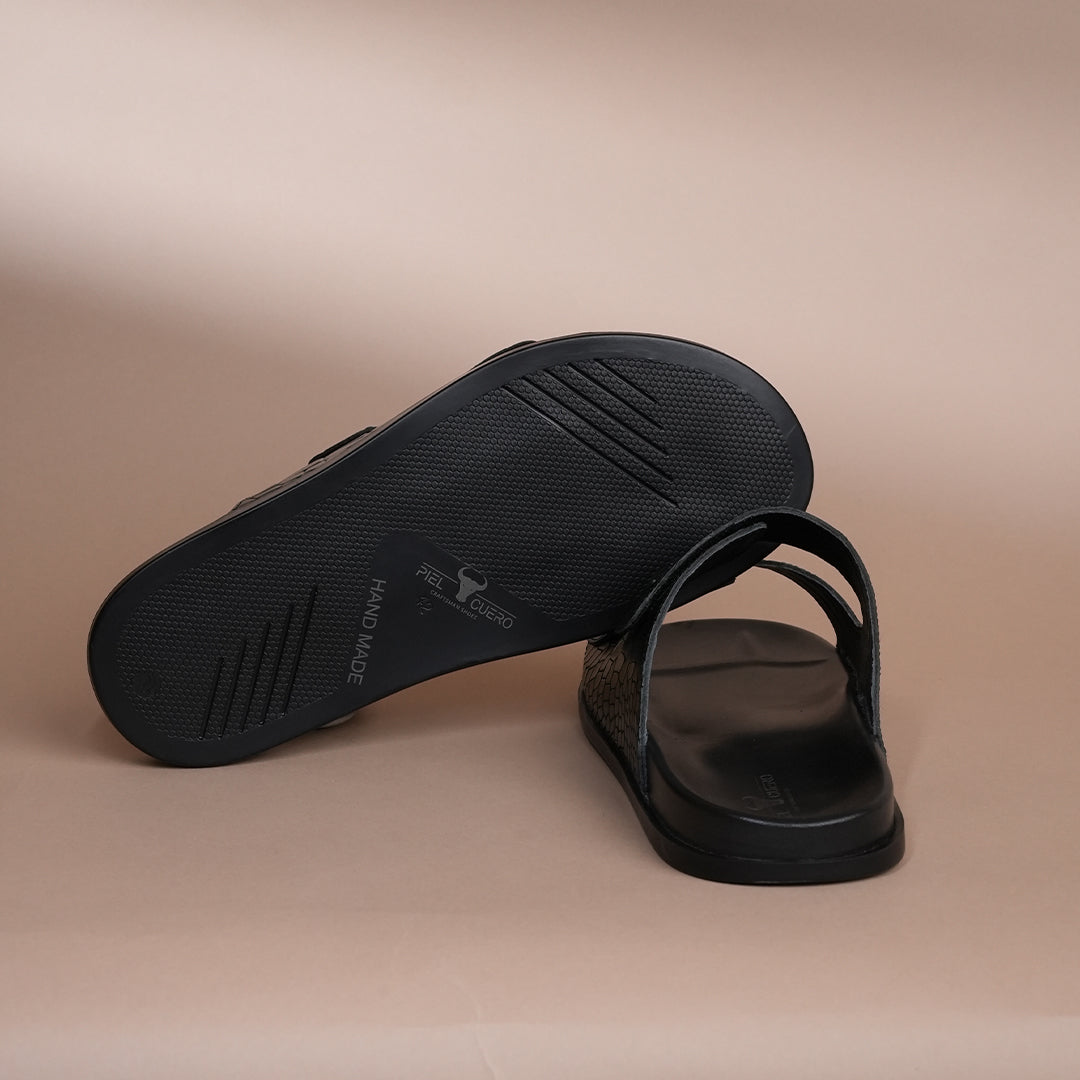 Piel Cuero Men’s Handcrafted Brown Leather Slippers