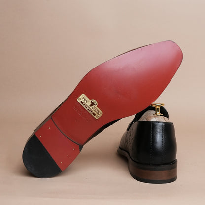 Pure Leather Premium Black Loafer Shoes