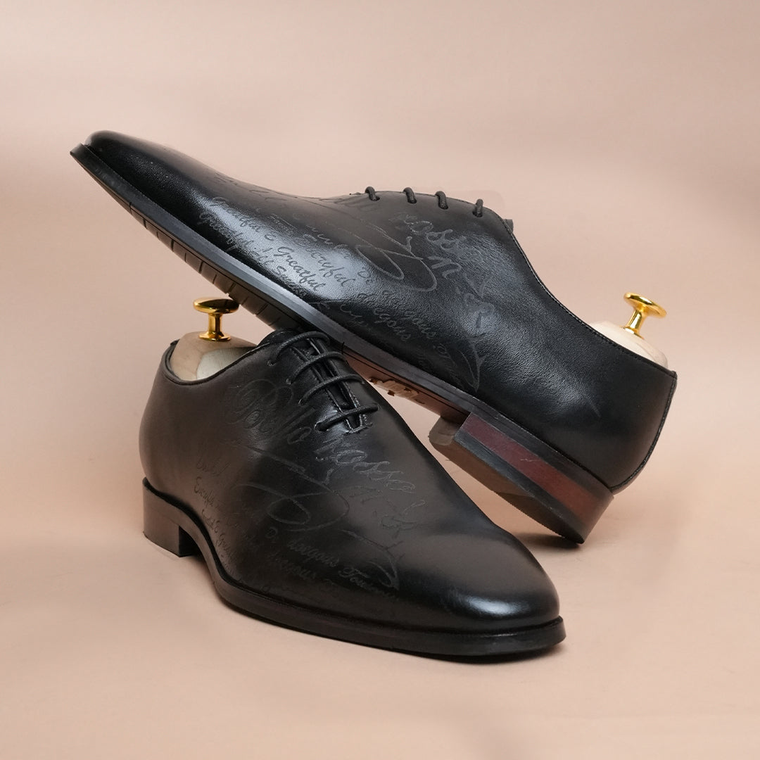 Pure Leather Premium Black Oxford Shoes