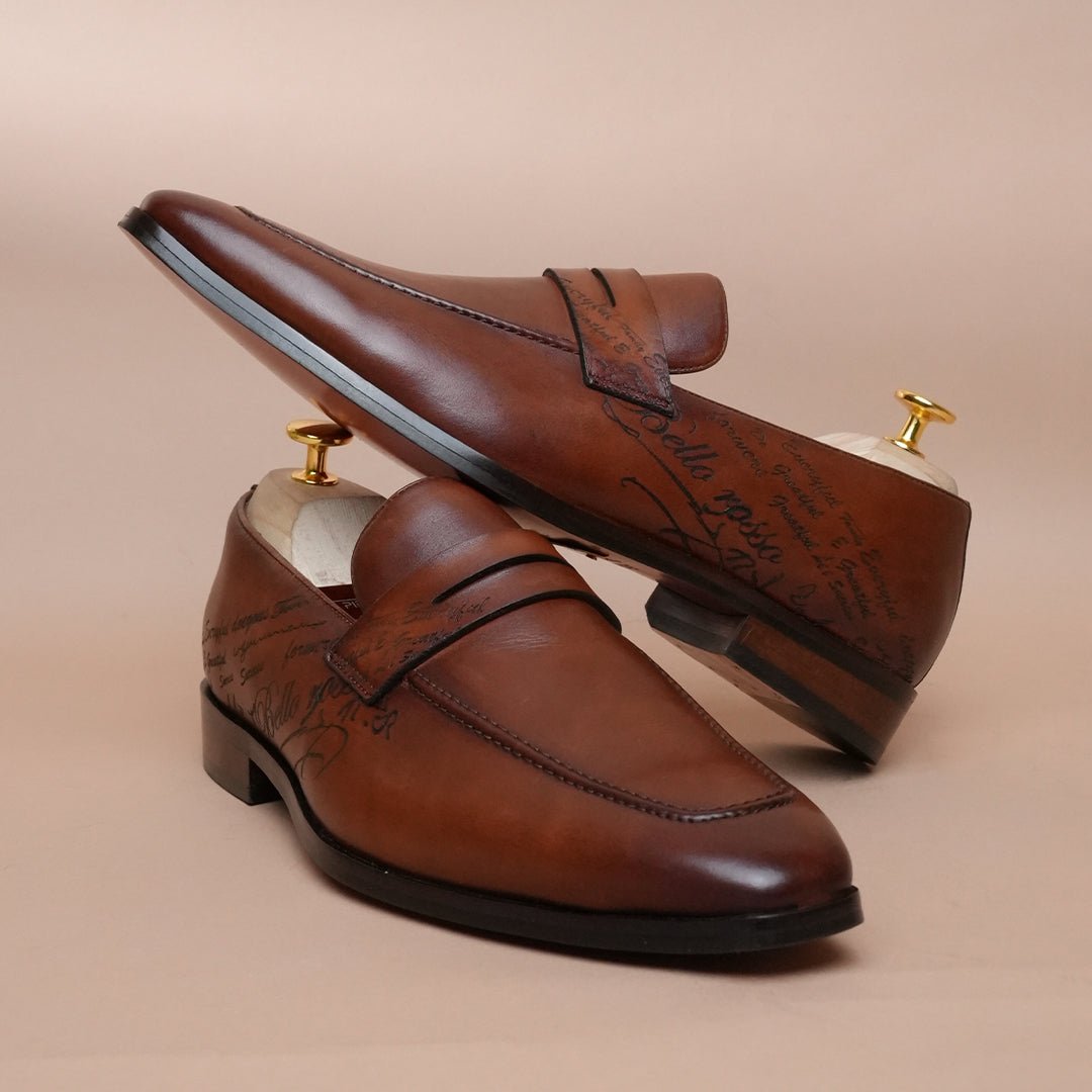 UrbanStep Brown Premium Slip-On Loafers for Men
