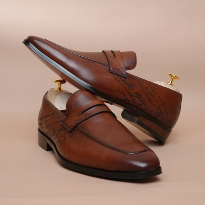UrbanStep Brown Premium Slip-On Loafers for Men