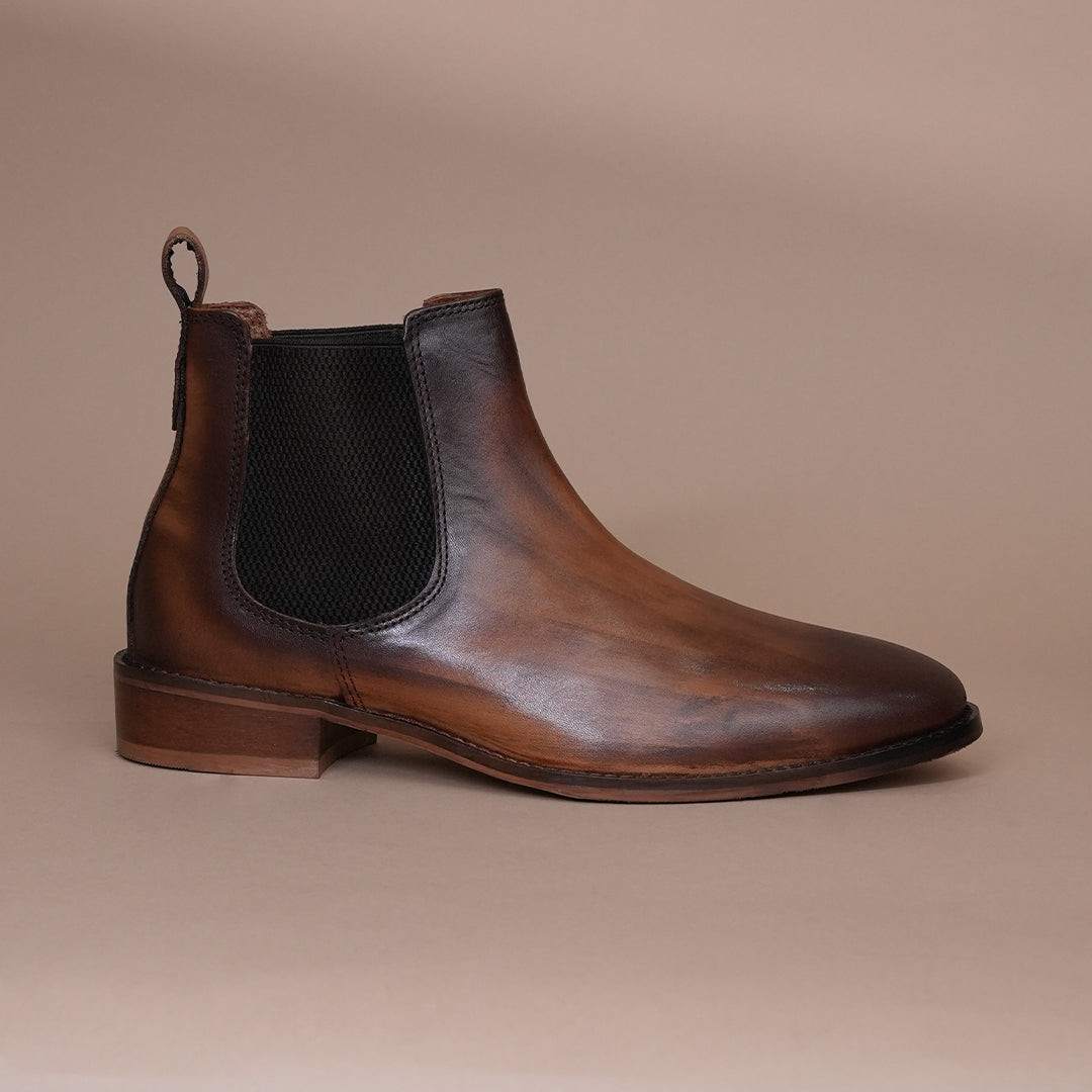 Piel Cuero Men’s Genuine Leather Monk Strap Shoes | Brown Brogue Buckle Leather Formal Shoes