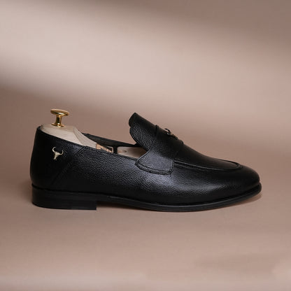 Artisan Crafted Leather Shoes - Handmade Genuine Loafers Black