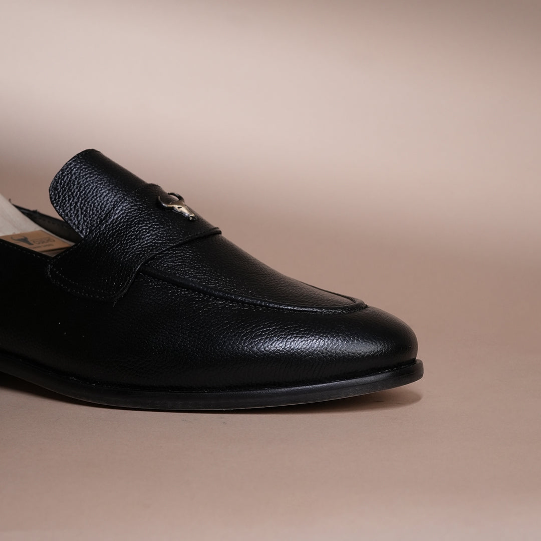 Artisan Crafted Leather Shoes - Handmade Genuine Loafers Black