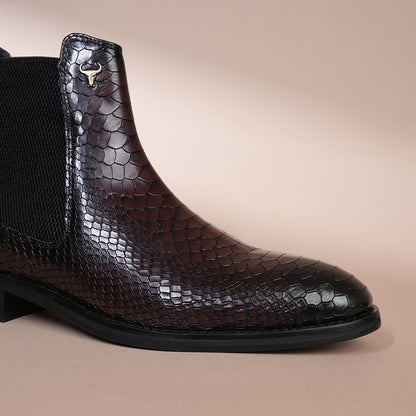 Premium Chestnut Leather Chelsea Boots For Men