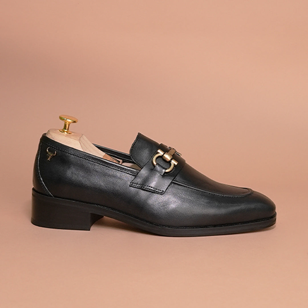 Black Genuine Leather Loafers for Men | Handmade by Piel Cuero
