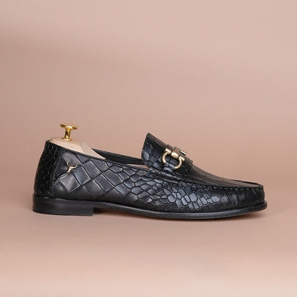 Genuine Leather Black Loafers - Handmade Luxury Shoes