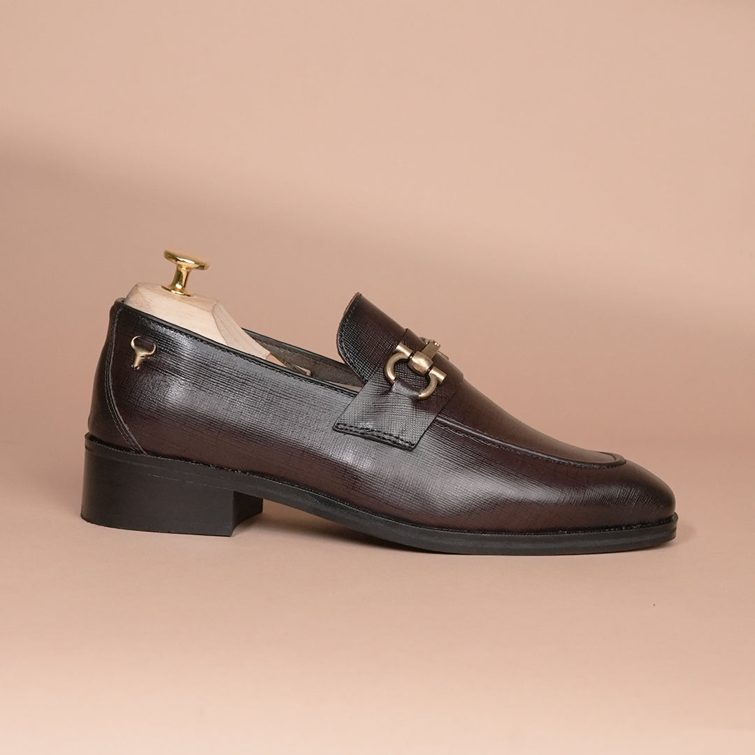 Piel Cuero Brown Horsebit Loafers