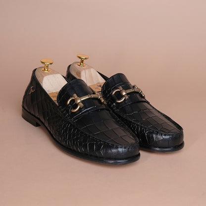 Genuine Leather Black Loafers - Handmade Luxury Shoes