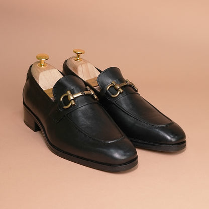 Black Genuine Leather Loafers for Men | Handmade by Piel Cuero