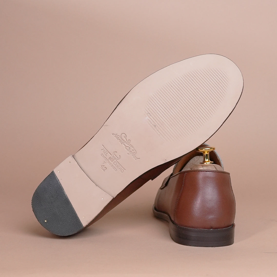 Piel Cuero Two-Tone Genuine Leather Penny Loafers