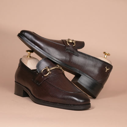 Piel Cuero Brown Horsebit Loafers