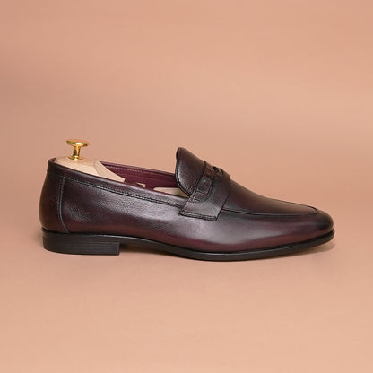 Piel Cuero Men’s Brown Leather Penny Loafers