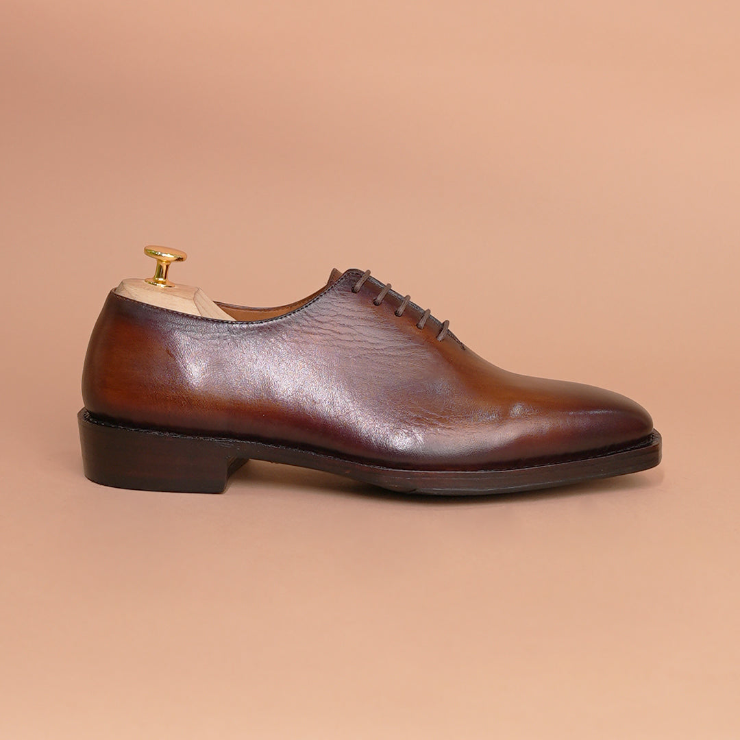 Piel Cuero Handcrafted Pure Leather Brown Oxford Shoes