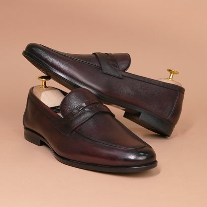 Piel Cuero Men’s Brown Leather Penny Loafers