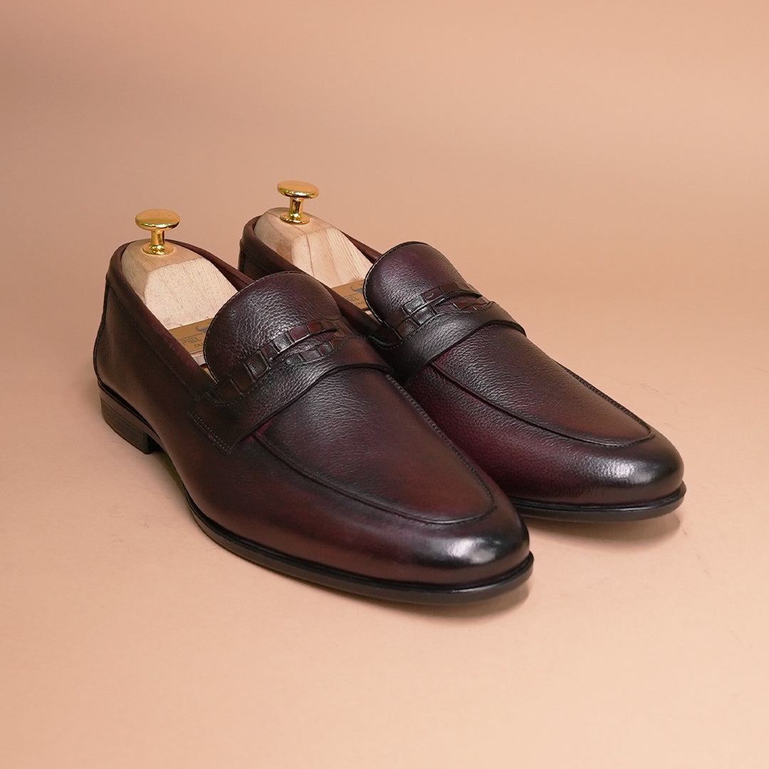 Piel Cuero Men’s Brown Leather Penny Loafers