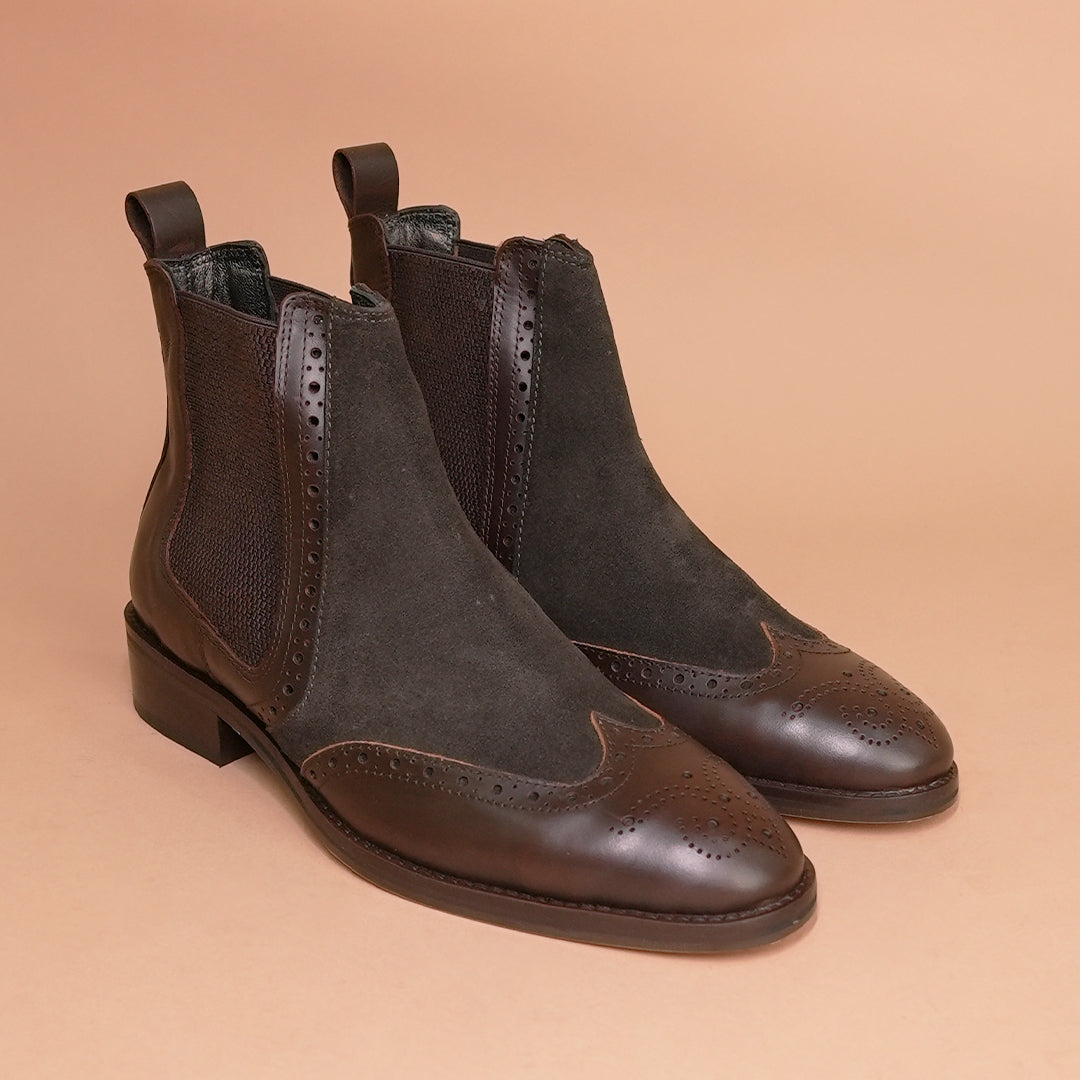 Genuine Leather Handmade Shoes - Unique Design & Premium Quality Brown