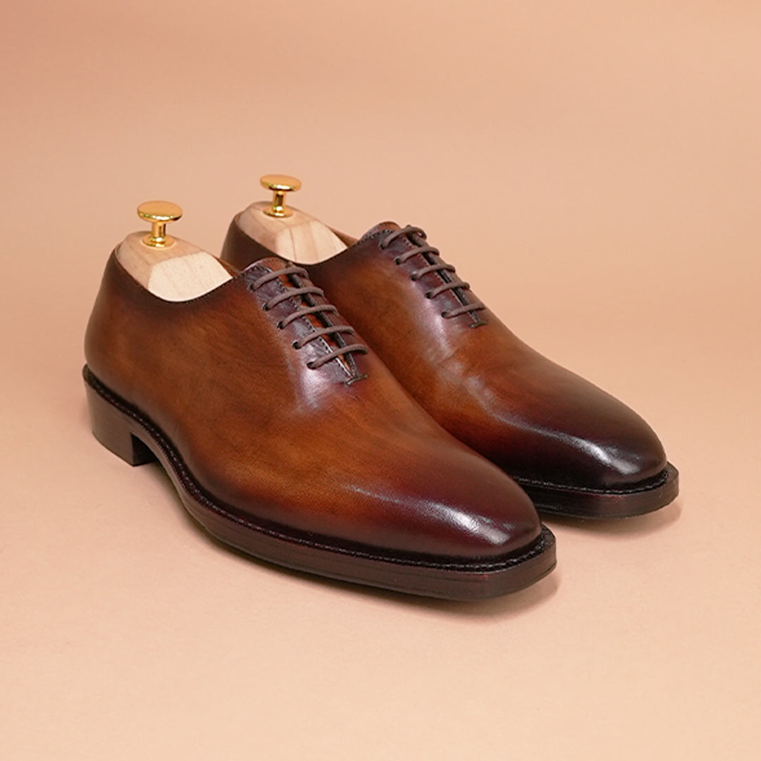 Piel Cuero Handcrafted Pure Leather Brown Oxford Shoes