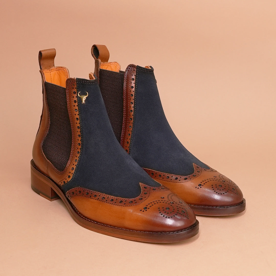 Genuine Leather Handmade Shoes - Unique Design & Premium Quality Dark Blue