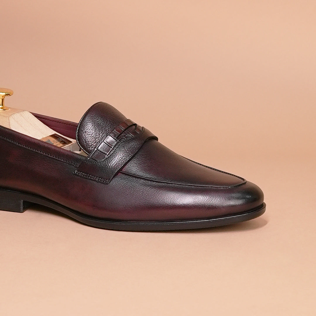 Piel Cuero Men’s Brown Leather Penny Loafers