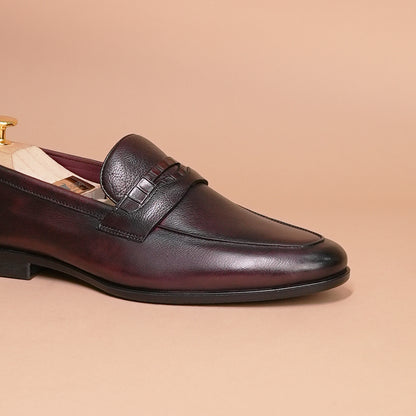 Piel Cuero Men’s Brown Leather Penny Loafers