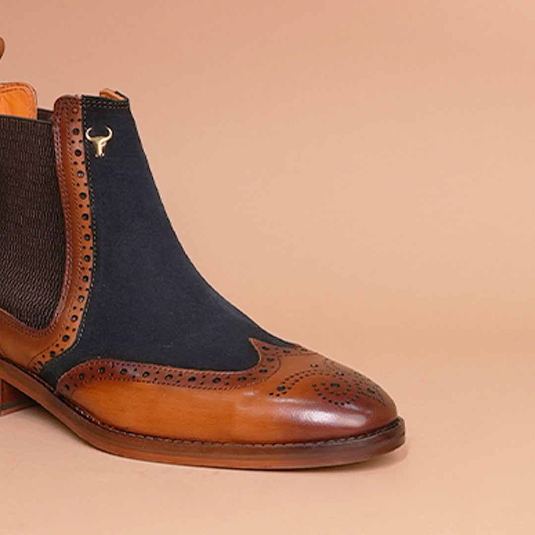 Genuine Leather Handmade Shoes - Unique Design & Premium Quality Dark Blue