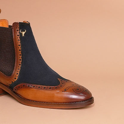 Genuine Leather Handmade Shoes - Unique Design & Premium Quality Dark Blue