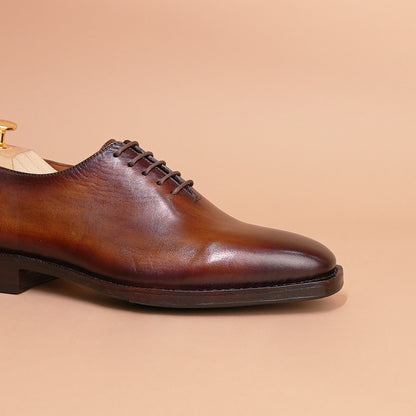 Piel Cuero Handcrafted Pure Leather Brown Oxford Shoes