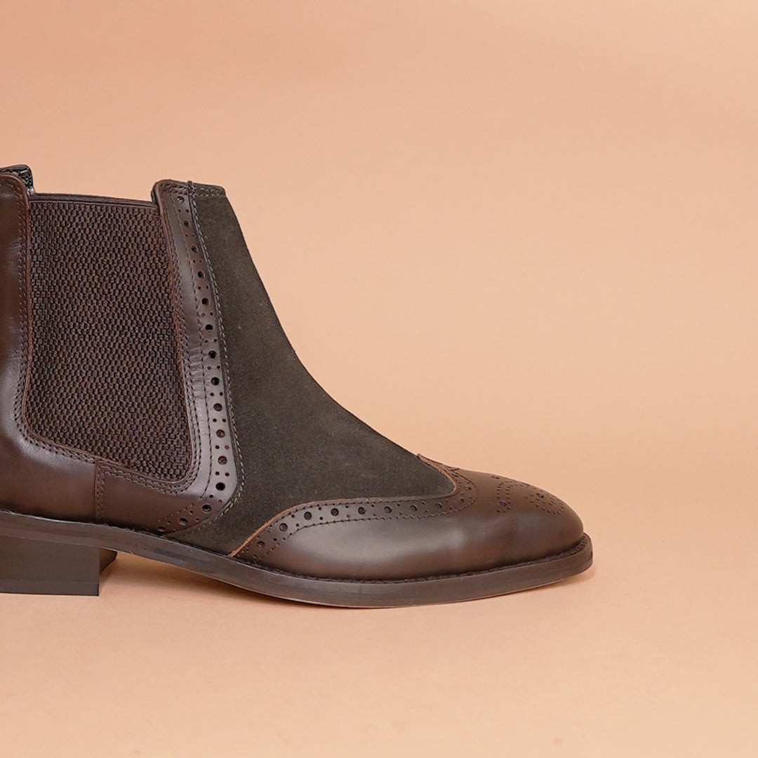 Genuine Leather Handmade Shoes - Unique Design & Premium Quality Brown