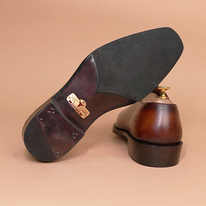 Piel Cuero Handcrafted Pure Leather Brown Oxford Shoes
