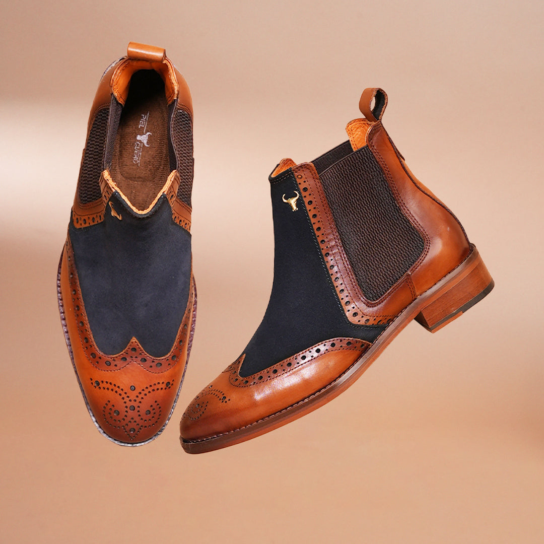 Genuine Leather Handmade Shoes - Unique Design & Premium Quality Dark Blue