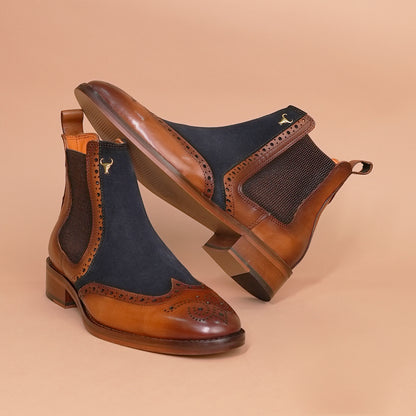 Genuine Leather Handmade Shoes - Unique Design & Premium Quality Dark Blue