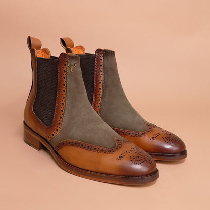Genuine Leather Handmade Shoes - Unique Design & Premium Quality Army Green
