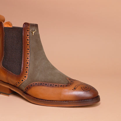 Genuine Leather Handmade Shoes - Unique Design & Premium Quality Army Green