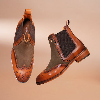 Genuine Leather Handmade Shoes - Unique Design & Premium Quality Army Green