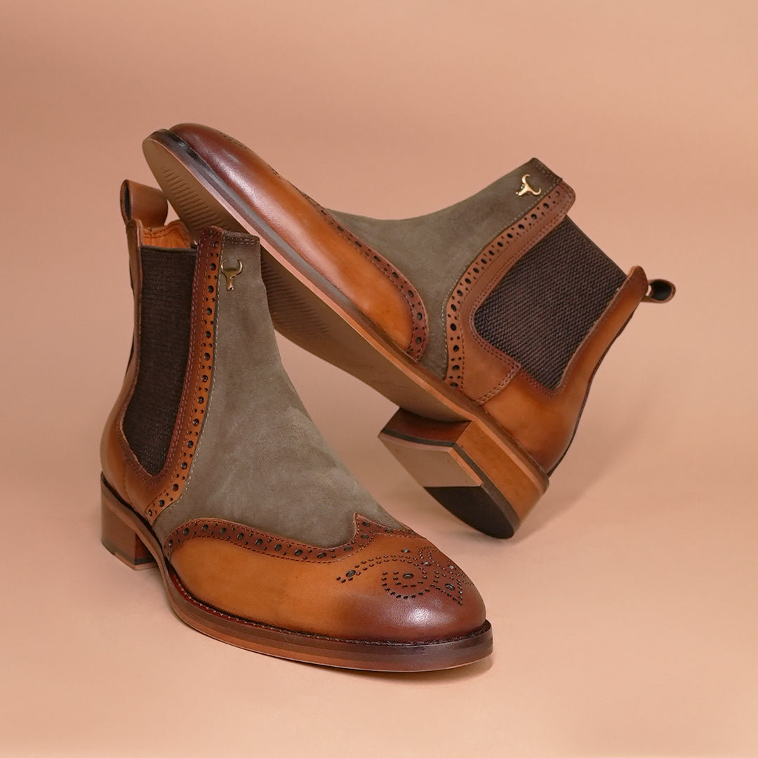 Genuine Leather Handmade Shoes - Unique Design & Premium Quality Army Green
